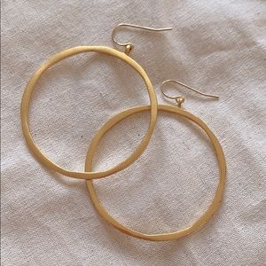Gorjana Hammered Gold Hoop Earrings